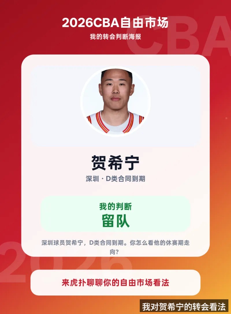 我对贺希宁的转会看法